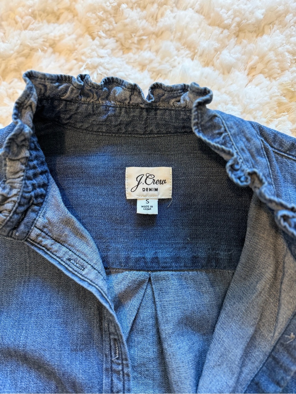 J. Crew Denim Blue Women's Jeans Shirt - Small